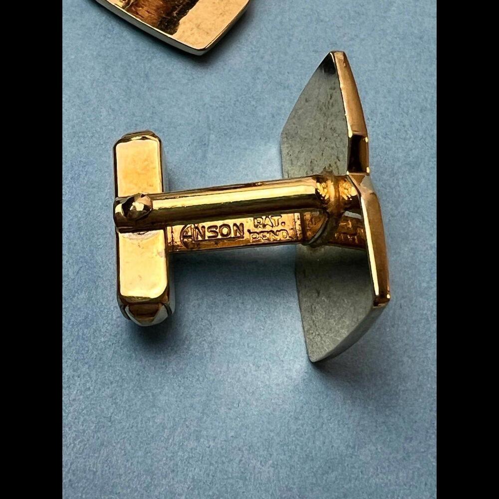 Vintage Anson Art Deco Rectangular Cufflinks - image 3